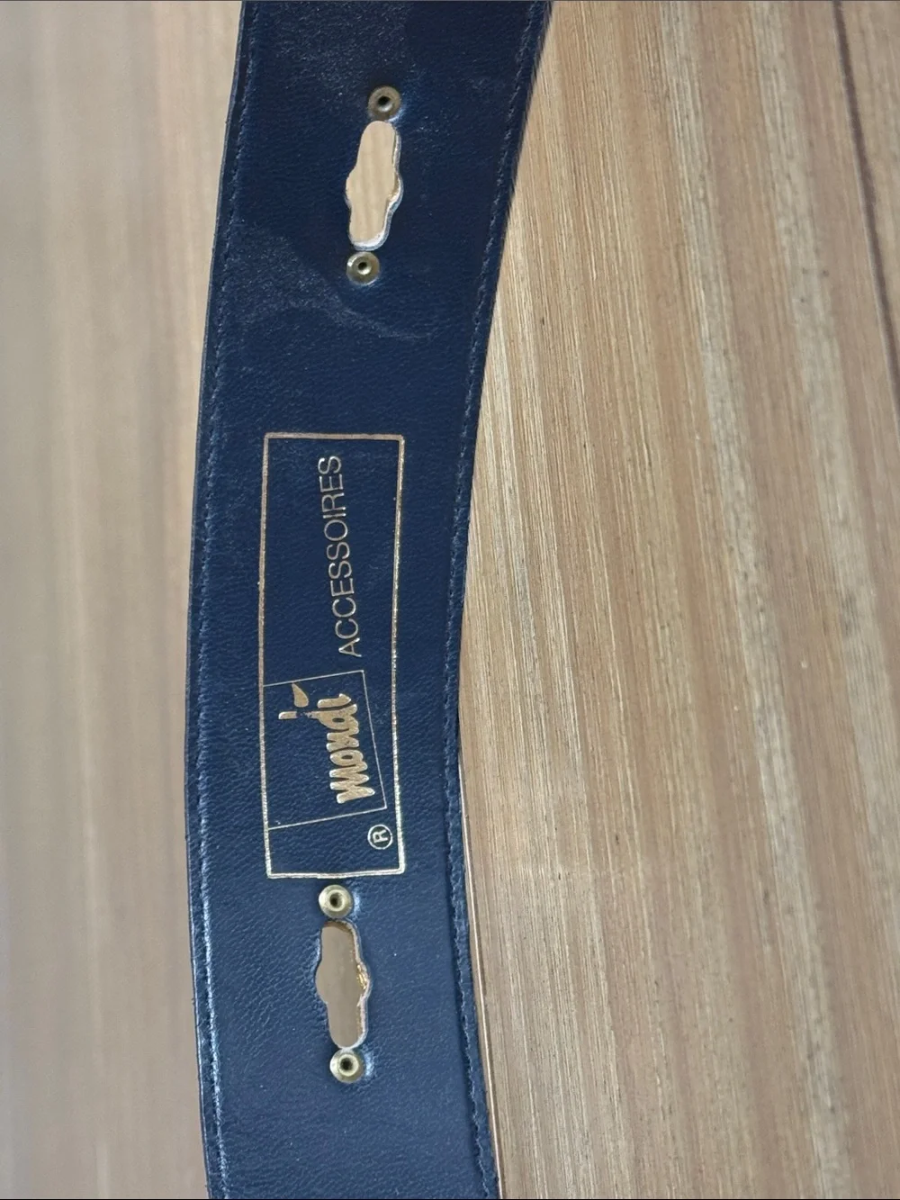 Mondi Accessoires Black Lizard Leather Belt Gold Hardware Made in W. Germany 38